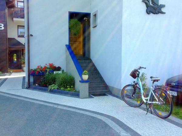 Fragment podwórka, wejście