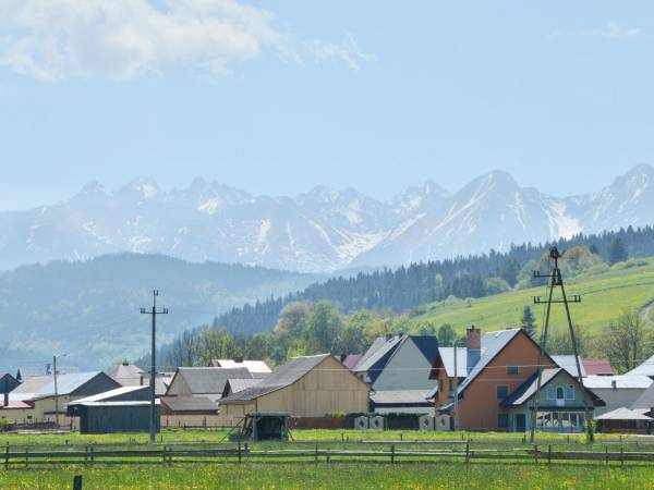 widok z domków nr 1 i nr 2